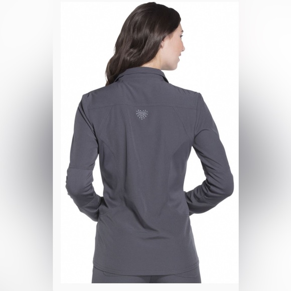 BNWOT HeartSoul Warm Up Scrub Jacket (BLACK) - Picture 3 of 5